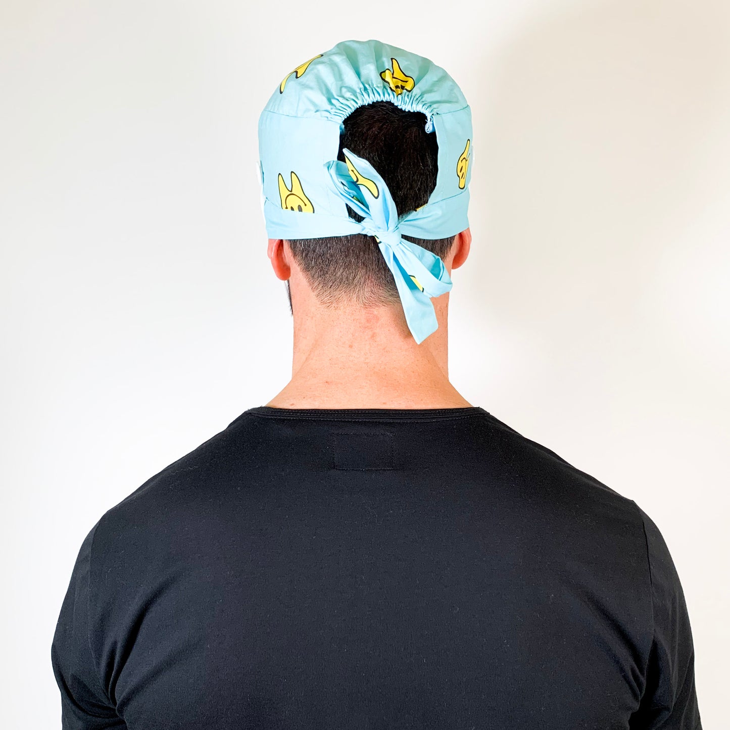 Baby Blue Happy Tooth Scrub Cap