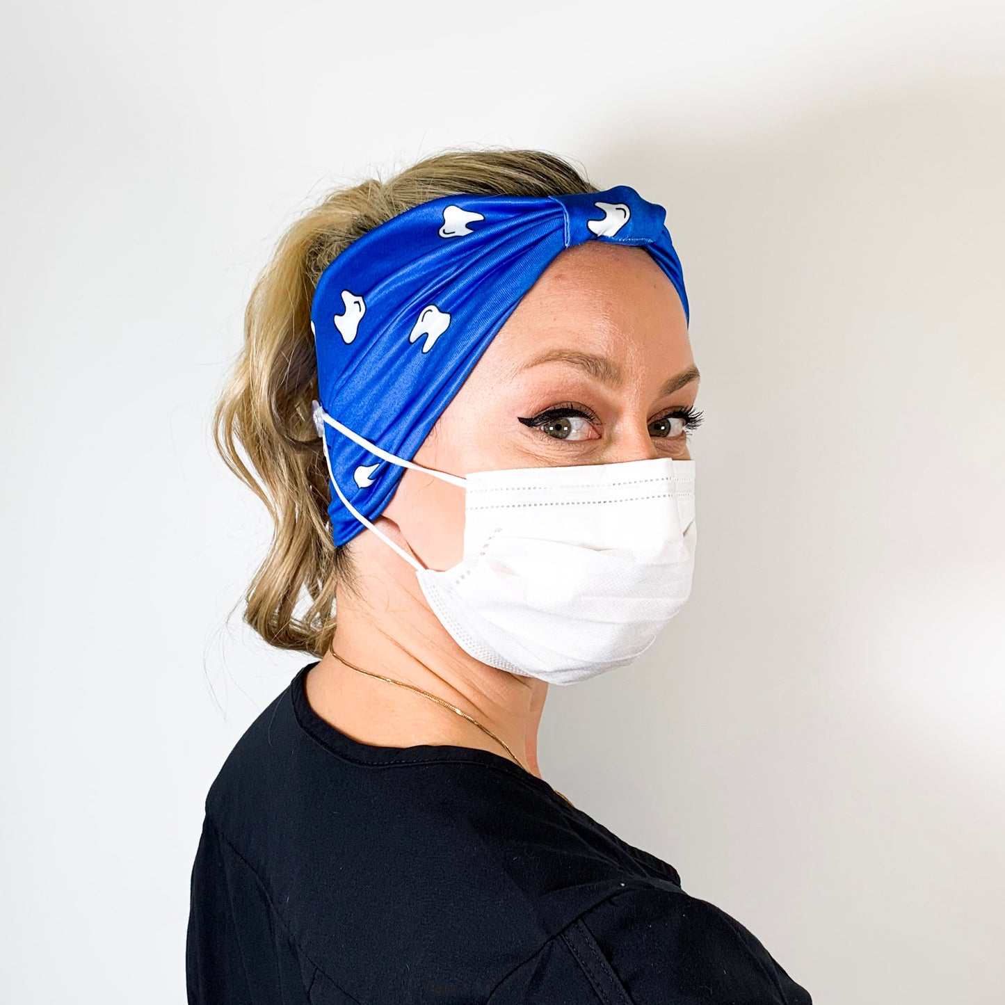 Cobalt Blue Bow Headband