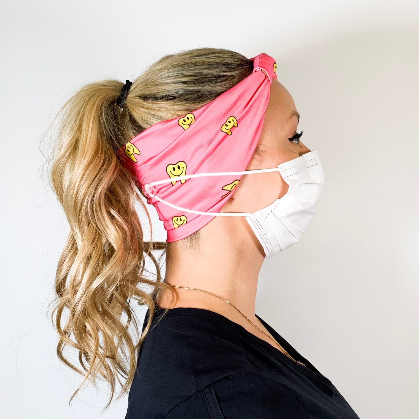 Hot Pink Happy Tooth Bow Headband