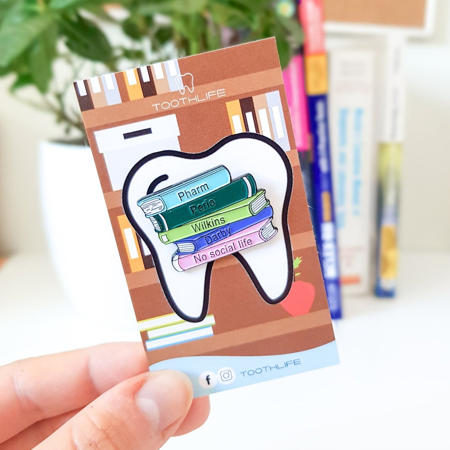 Dental Books Pin