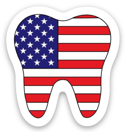 USA Tooth Sticker